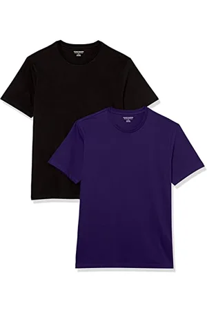 Amazon Herren T-Shirt mit kurzen Ärmeln und Rundhalsausschnitt in schmaler Passform, 2er-Pack, , XXL