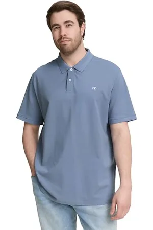 TOM TAILOR Herren 1044827 Plussize Piqué Poloshirt, 37533-Dove Blue, 3XL Groß