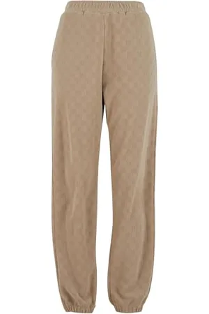 Urban classics Damen Sporthose Ladies Jacquard Velvet Sweatpants, Damen Jogginghose aus Jacquard, Loose Fit, Größen XS-5XL