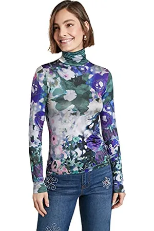 Desigual Womens TS_Inaya T-Shirt, Blue, XL