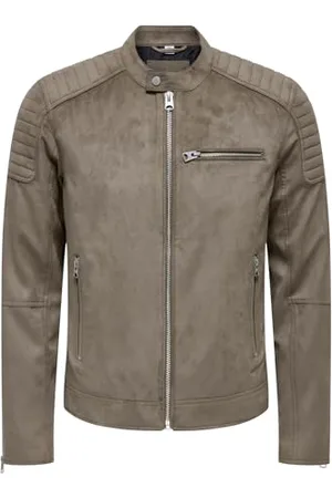 Only & Sons Herren ONSGUS Faux Suede Racer Jacket OTW Bikerjacke, , M