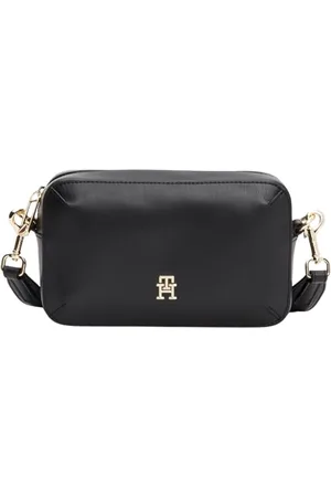 Tommy Hilfiger Damen Crossbody Bag Tasche Chic Flap Crossover Klein, Schwarz (Black), Einheitsgröße