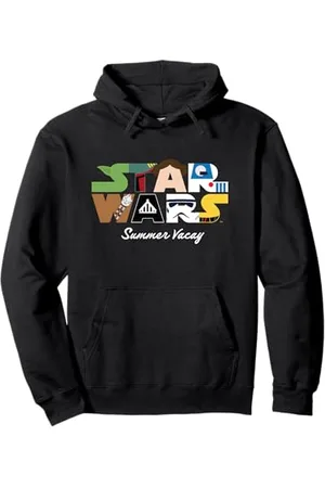 STAR WARS Summer Vacay Epic Characters Group Shot Chest Logo Pullover Hoodie