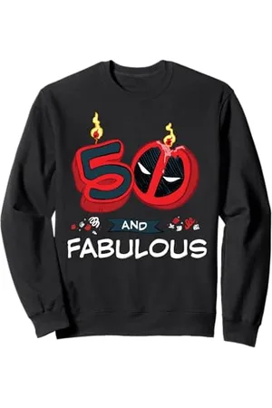 Marvel Deadpool 50th Birthday Party "50 and Fabulous" Funny Sweatshirt