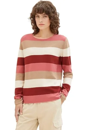 TOM TAILOR Damen Basic Pullover mit Rundhalsausschnitt, , XXS