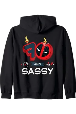 Marvel Deadpool 70th Birthday Party "70 and Sassy" Funny Kapuzenjacke
