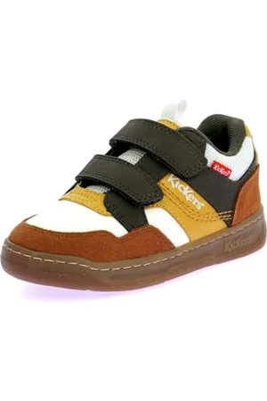 Kickers Jungen Unisex Kinder Kickbiking Sneaker, Braun, Weiß, 32 EU