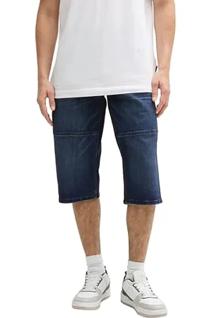 TOM TAILOR Herren 1044980 Bermuda Jeans Shorts, 10127-Tinted Blue Denim, 32