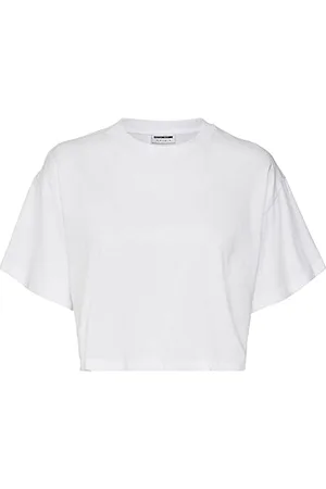 Noisy May Damen Nmalena S/S O-neck Semicrop Top Fwd Noos T Shirt, , M EU