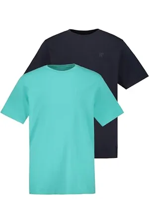 JP 1880 Herren große Größen Übergrößen Menswear L-8XL T-Shirts, Basic, 2er-Pack, Rundhals, bis 8XL pastellmint 8XL 702637430-8XL