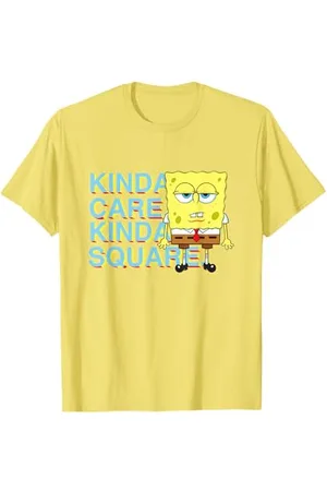 Spongebob Sponge Bob - Schwammkopf Kinda Care Kinda Square T-Shirt