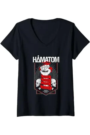Hämatom Damen Mein Leben - Meine Regeln T-Shirt mit V-Ausschnitt