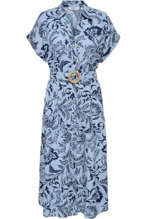 ONLY Onljakiri Linen Ss Midi Shirt Dress WVN