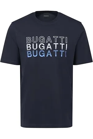 Bugatti Herren T-Shirt Rundhals Logo Print Kurzarm Modern Fit