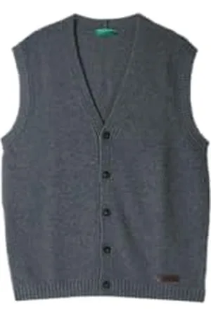 Benetton Herren Strickjacke S/M 1344u601h Weste, , Medium