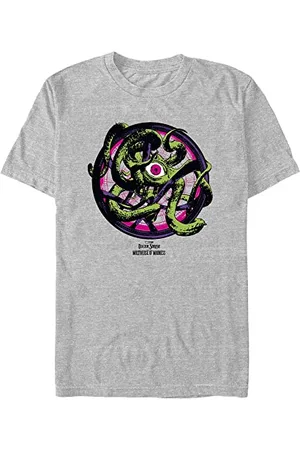 Marvel Unisex Doctor Strange in The Multiverse Of Madness Seal Of Vishanti Organic Short Sleeve T-shirt, Melange Grey, M