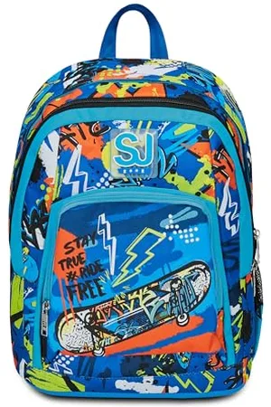 7 for all Mankind SJ Gang Advanced Schulrucksack, , TrickyLed, Doppelrucksack mit Tasche für PC oder Tablet, Getränkehalter und Organizer, Grundschule Rucksack, Kinderrucksack, , Taglia Unica, Rucksack
