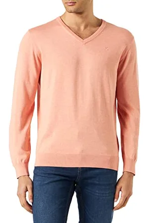 Hackett Herren Cotton Silk V Neck Pullover, , XXL