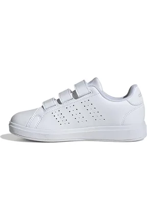 adidas Advantage Base 2.0 Shoes Children Tennisschuhe, Cloud White/Cloud White/Grey one, 33.5 EU