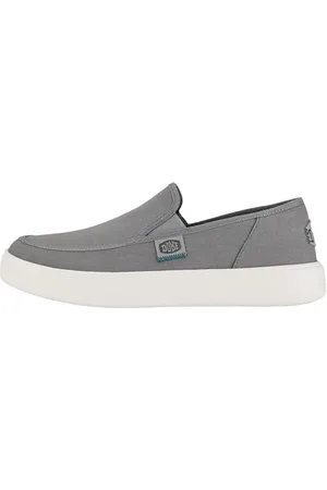 Hey dude HEYDUDE Sunapee Canvas Herren - Slip on Schuhe - Mokassin Stil, Atmosphere/White, 42