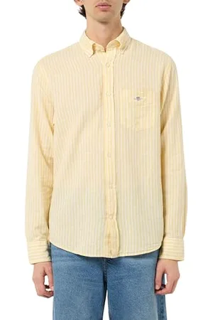 GANT Herren REG Cotton Linen Stripe Shirt Hemd, , 58