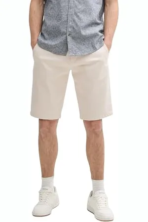 TOM TAILOR Slim Chino Shorts, Olive Triangle Print, 28