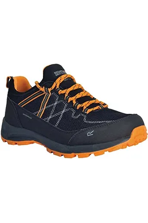 Regatta Herren Samaris LiteLowII Wanderschuh, Blk/FlameOrg, 44 EU