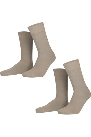 Hudson Herren Socken Only 2-Pack druckfreier Bund Beigemel. 0723 43-46