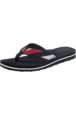 Tommy Hilfiger Damen Flip Flops TH Stripy Comfort Beach Sandal Badeschuhe, Blau , 36 EU