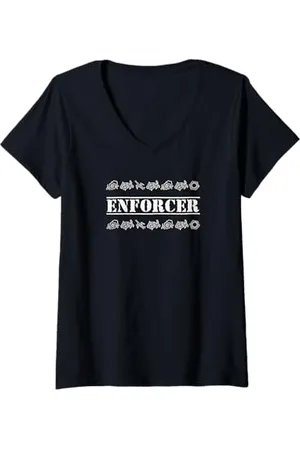 Enforcer Damen Vollstrecker T-Shirt mit V-Ausschnitt