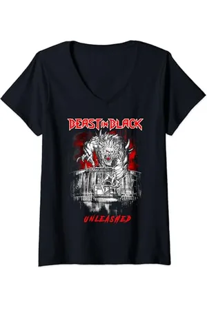 Beast In Black Damen Unleashed T-Shirt mit V-Ausschnitt