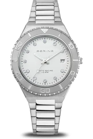 Bering Damen Analog Quarz Uhr mit Edelstahl Armband 18936-704