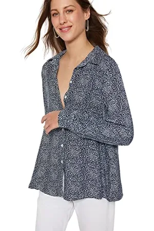 Trendyol Damen Oversize Basic Hemdkragen Webhemd Hemd, , 62