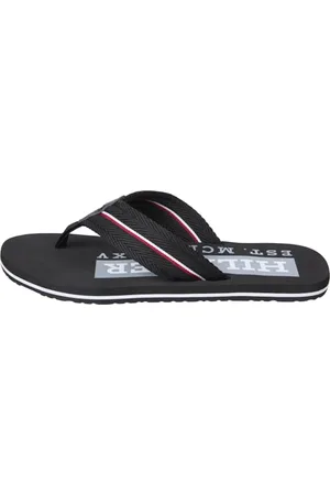 Tommy Hilfiger Herren Flip Flops Corporate Beach Sandal Zehentrenner, (Black), 45