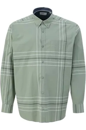 QS by s.Oliver Big Size Herren Hemd Langarm Green XXL