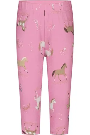 Salt & Pepper BY KIDS PARK Mädchen Capri mit Pferde AOP aus S.Jersey Leggings, , 116 cm