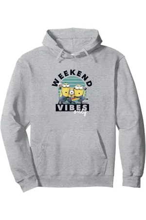 Minions Despicable Me Group Shot Party Weekend Vibes Only Pullover Hoodie