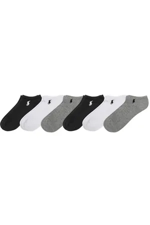 Ralph Lauren Damen Performance Cotton Socks-6 Pair Pack-Breathable Mesh & Sport Cushioning Kissen Low-Cut, , 36.5-43 EU