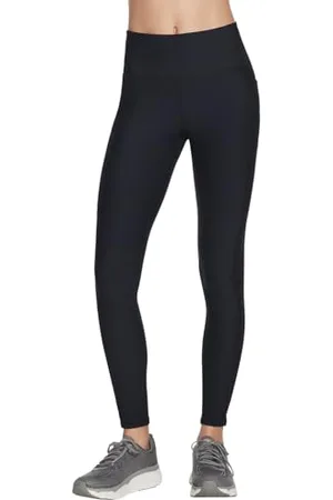 Skechers Damen GOFLEX Rib FL HW Legging Jogginghose Damen, Black