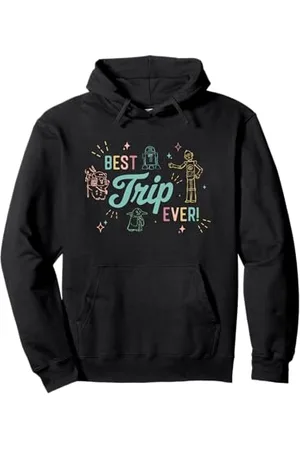 STAR WARS Best Trip Ever Group Shot Cute Outline Chest Logo Pullover Hoodie