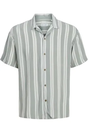 JACK & JONES JJEJEFF Stripe Resort Shirt SS SN