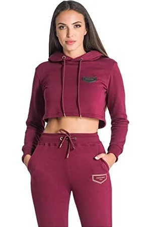 Gianni Kavanagh Damen Burgundy Core Hoodie Kapuzenpullover, , XS