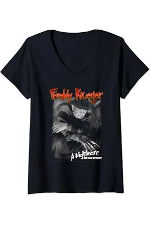 A Nightmare On Elm Street Foto "" Freddy und Weiß T-Shirt mit V-Ausschnitt