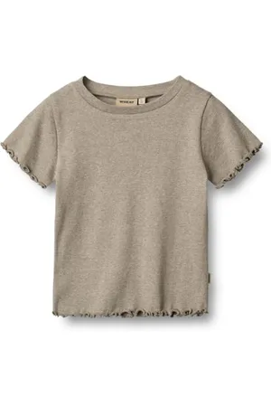 WHEAT Mädchen Rib T-Shirt S/S Alicia GOTS Zertifiziert