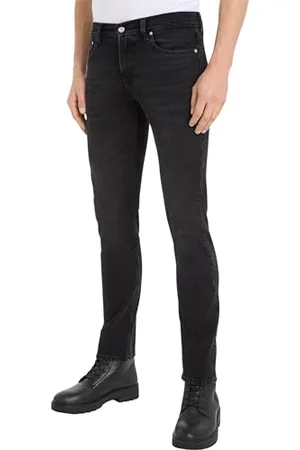 Calvin Klein Jeans Herren Jeans Slim Fit, Schwarz (Denim Black), 28W / 30L