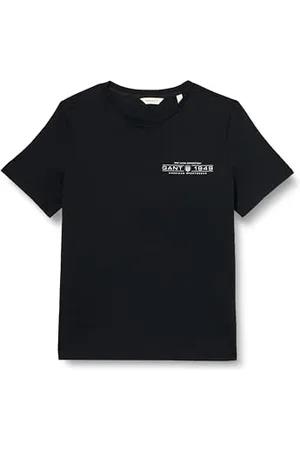 GANT Damen REG Shield SS T-Shirt, Black, X-Large