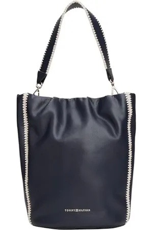 Tommy Hilfiger Damen Schultertasche Soft Summer Bucket Beuteltasche, Blau (Space Blue), Einheitsgröße