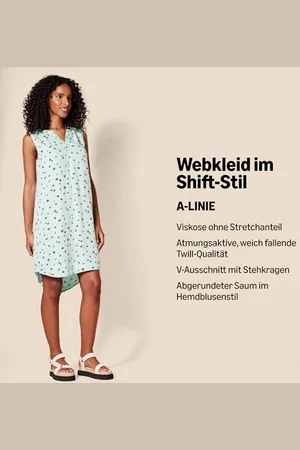 Amazon Damen Ärmelloses gewebtes Etuikleid, , M
