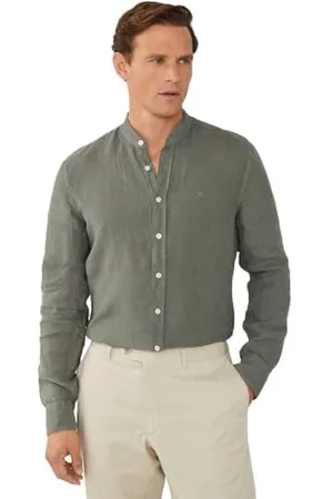 Hackett Herren Garment DYE Linen Hemd, , S