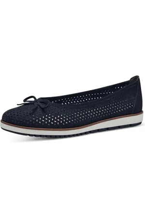 Tamaris Damen Klassische Ballerinas, Frauen Flats,Ballerina-Schuhe,Ballett-Schuhe,Ballet-Flats,Ausgehschuhe,Abendschuhe,Slip-ons,Navy,36 EU